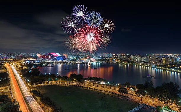 Rehearsal Of Singapore's National Day Parade Held In Marina Bay