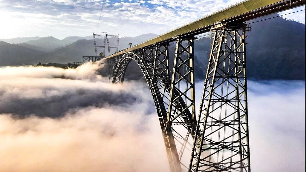 India: Train Crosses The World's Highest Railway Bridge In Jammu And Kashmir