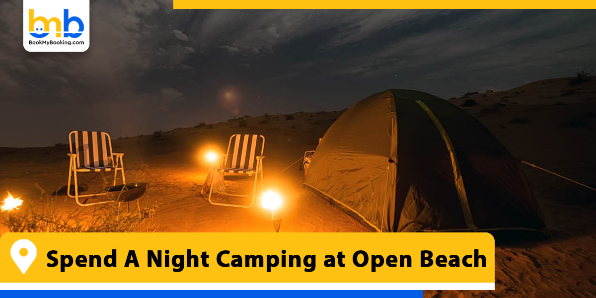 spend a night camping at open beach from bookmybooking